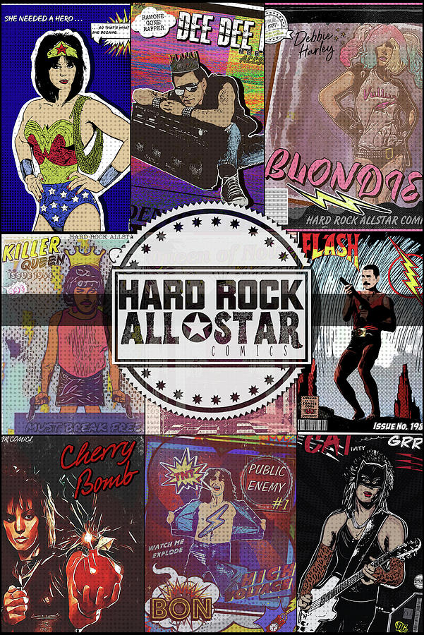 Hard Rock AllStar Comics Cover Digital Art by Christina Rick