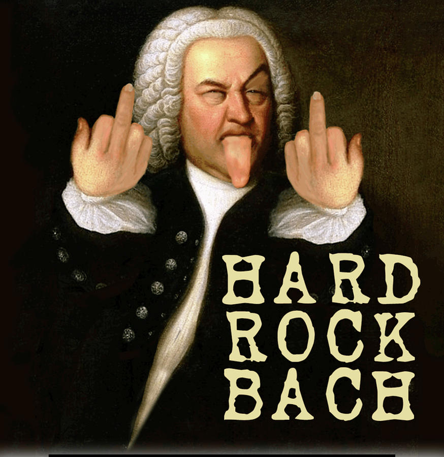 Hard Rock Bach the Original Fuck You Mixed Media by Bencasso Barnesquiat
