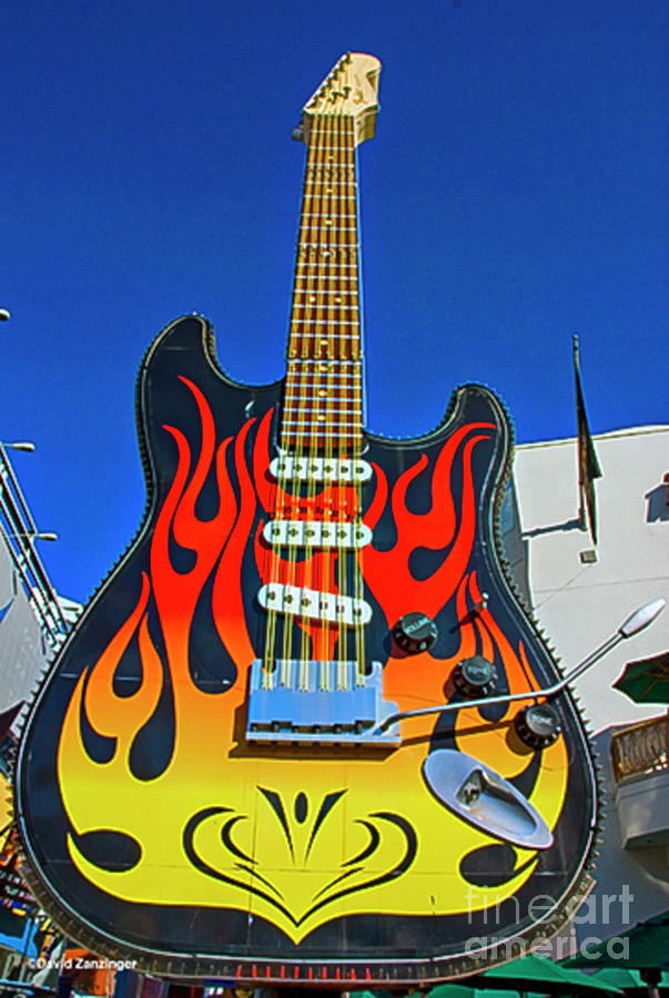Hard Rock Cafe Giant Guitar Photograph by David Zanzinger