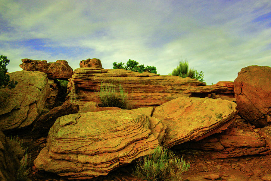 Hard stones in Canyonlands Photograph by Jeff Swan