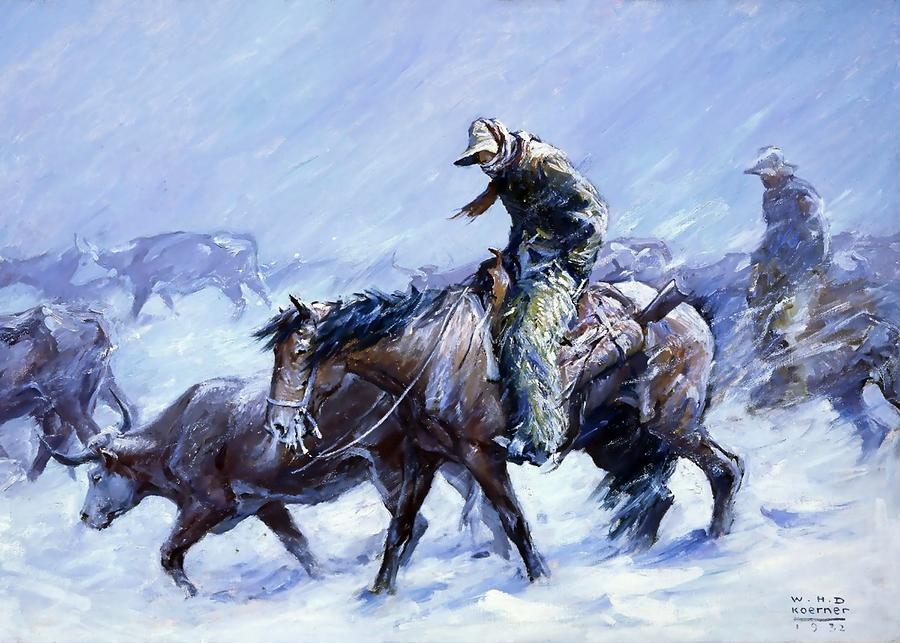 Hard Winter Western Art Digital Art by Patricia Keith