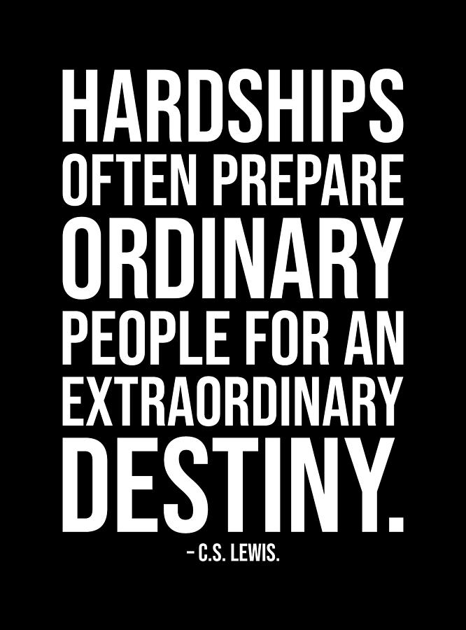 Hardships - Success Motivational Quote Digital Art by Matthew Chan ...