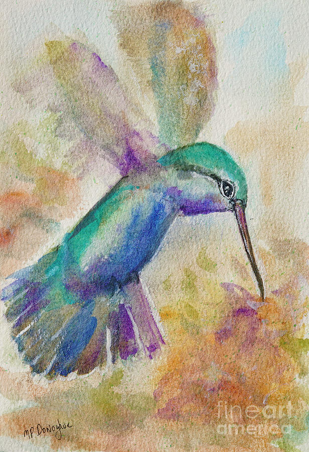 Hardworking - Hummingbird Painting