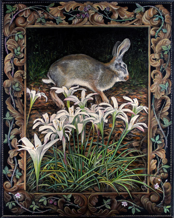 Hare and Bramble Painting by Clovis Rusk | Fine Art America