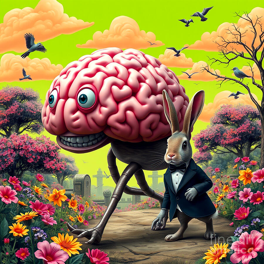 Hare Brain Digital Art by Steve Mitchell
