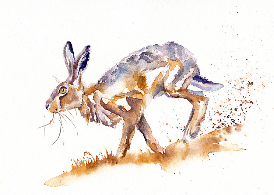 Hare Raising Painting by Debra Hall