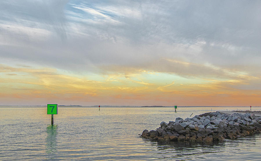 Harkers Island Sunset Over Core Sound Photograph by Bob Decker