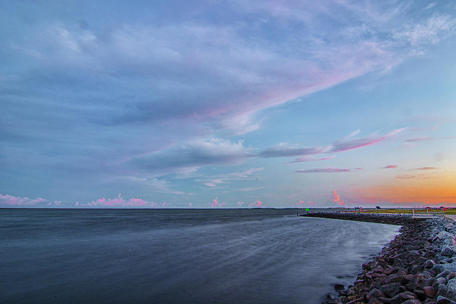 Harkes Island Sunset Over Core Sound Photograph by Bob Decker