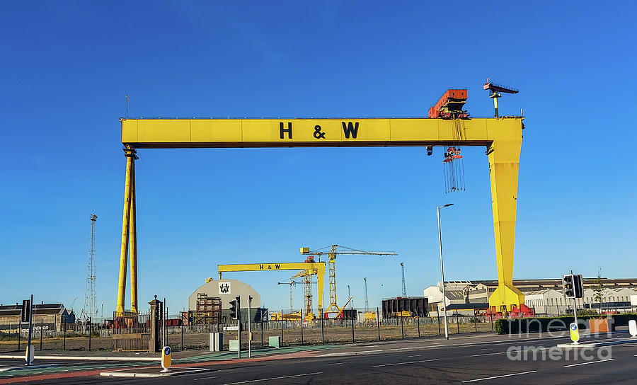 Harland and Wolff cranes 2 Photograph by Nina Ficur Feenan