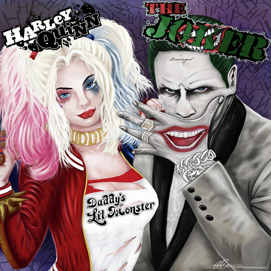 Harley and The Joker Digital Art by Adrian Matthews - Fine Art America