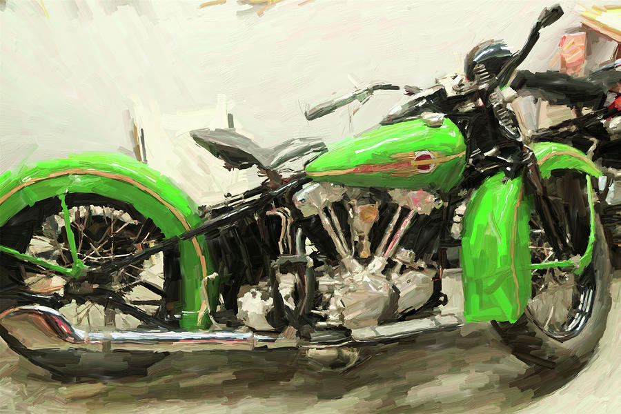 Harley Davidson classic Digital Art by Dennis Baswell