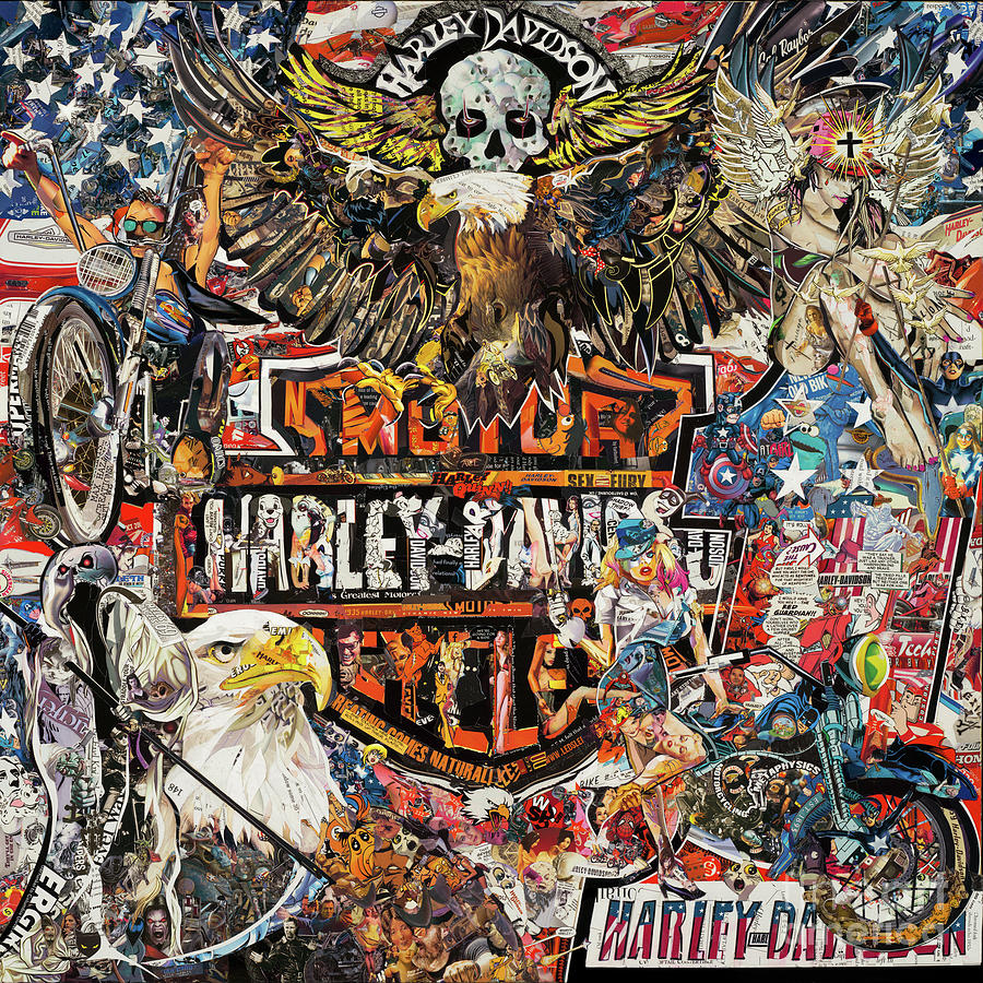 Harley Davidson Mixed Media by Mark Eliason Harley Davidson Mixed Media by Mark Eliason