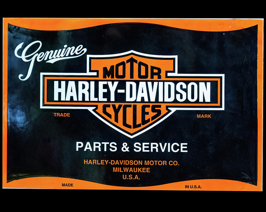 Man Cave Sign Photograph - Harley Davidson signs by Flees Photos