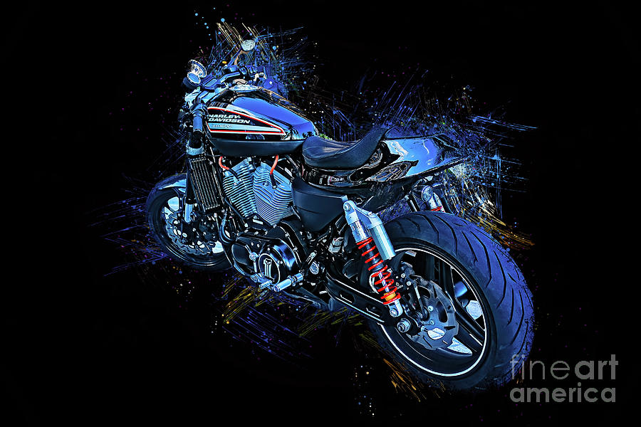 Harley Davidson Splash Paint 3936 by Carlos Diaz Harley Davidson Splash Paint 3936 by Carlos Diaz