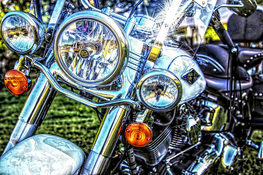 Harley Lights Up My Life Photograph by Dennis Baswell