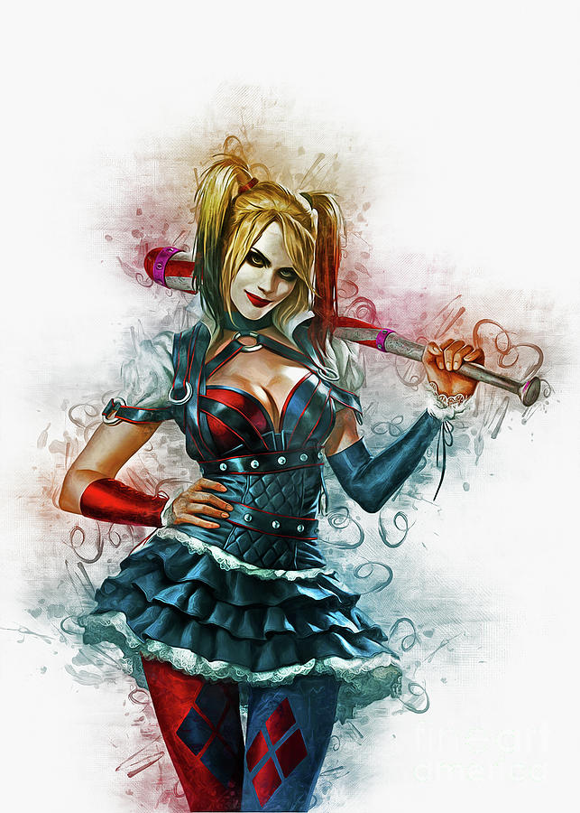 Harley Quinn Art Painting by Ian Mitchell