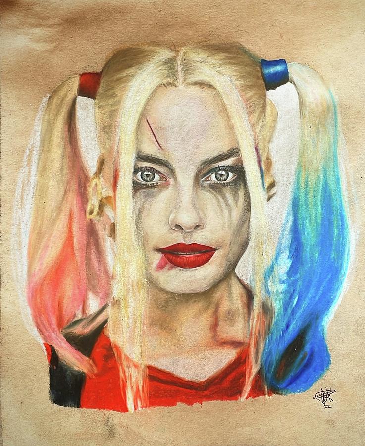 Harley Quinn Margot Robbie Drawing by Robert McClain III - Pixels