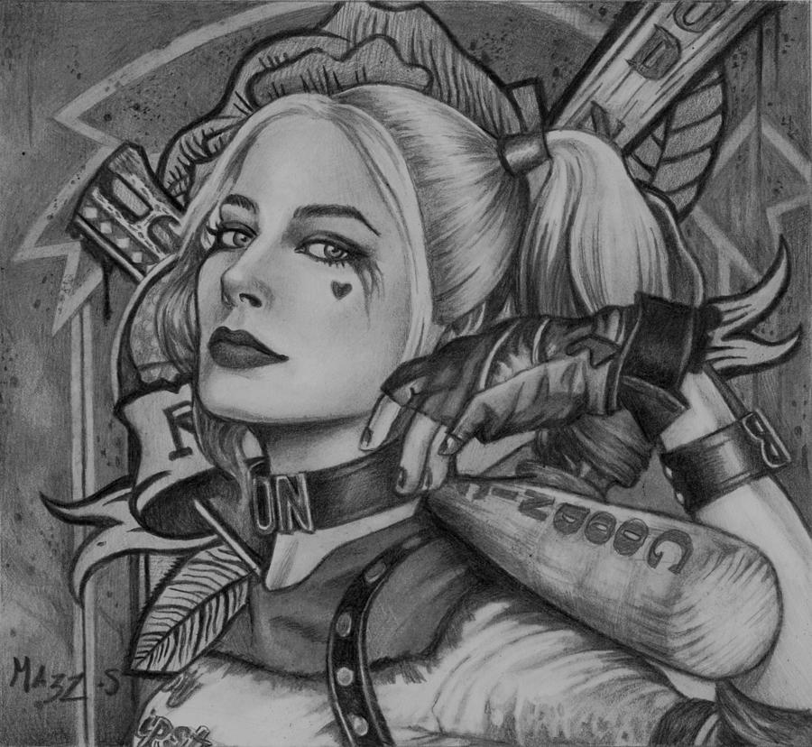 Harley Quinn Drawing by L Marie