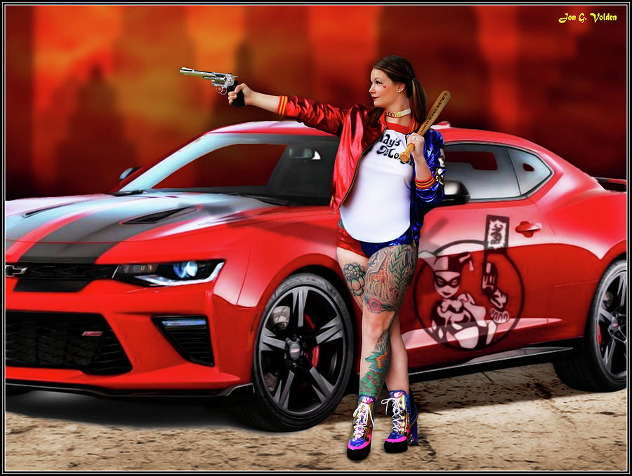 Harley Quinn Pistols and Car Photograph by Jon Volden