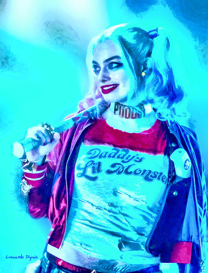 Harley Quinn Ready To Go Pa Painting By Leonardo Digenio Fine Art