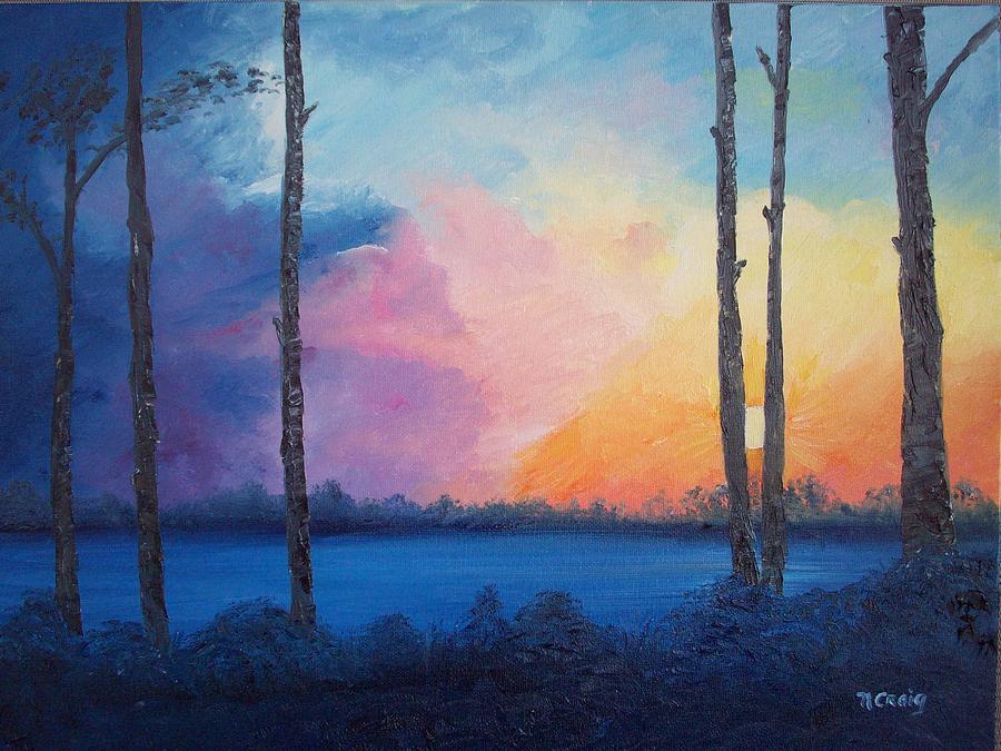Sunset Painting - Harmonic Symphony by Nancy Craig