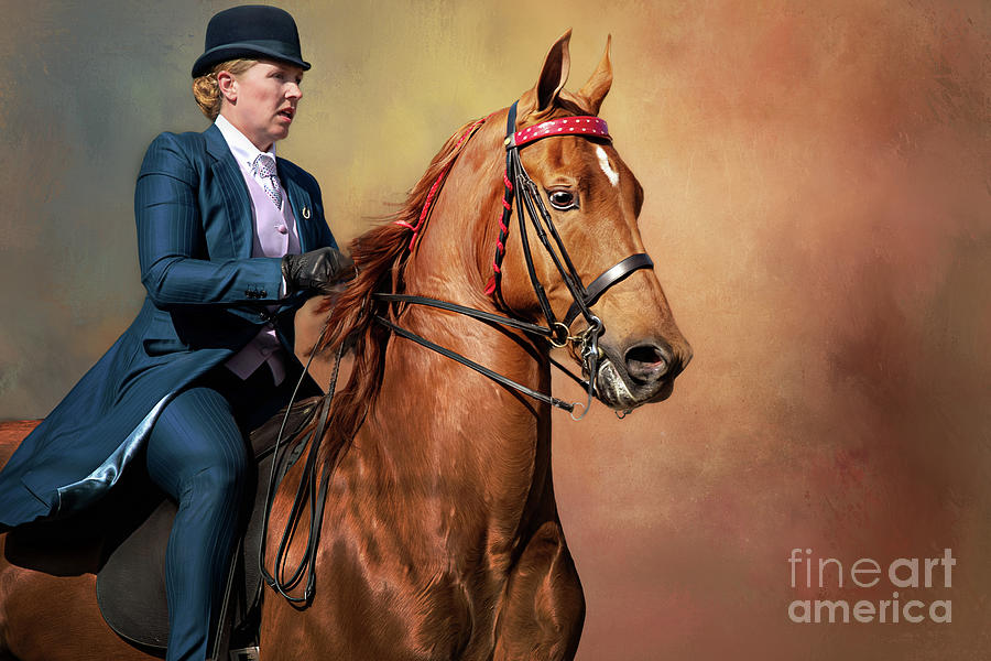 Harmony between horse and rider Photograph by Amy Dundon