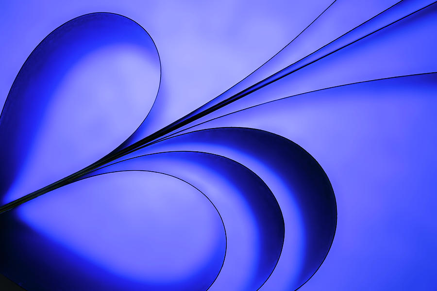 Harmony In Blue - Paper Abstract Photograph by Elvira Peretsman