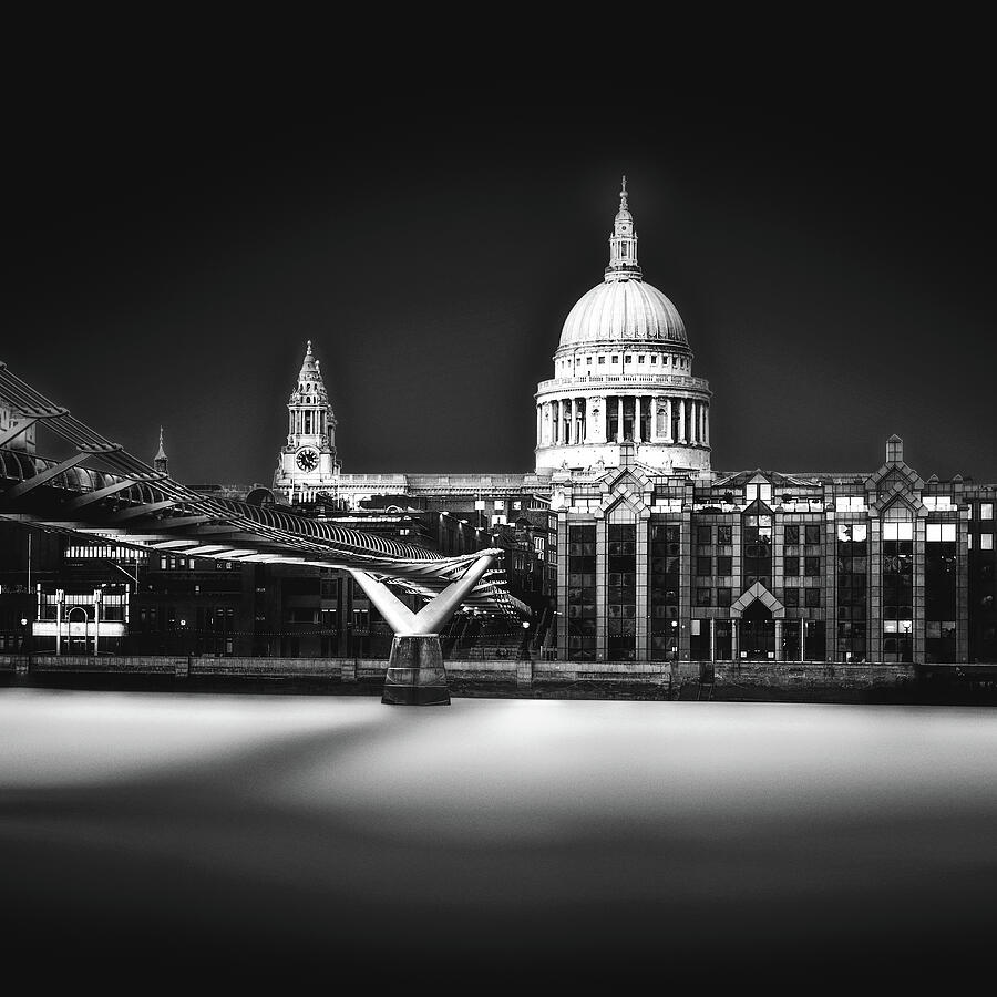Harmony of St Pauls and the Millennium Bridge Photograph by John Wright Harmony of St Pauls and the Millennium Bridge Photograph by John Wright