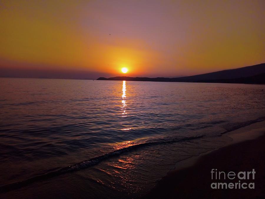 Harmony of Sunset on The Beach Photograph by Leonida Arte