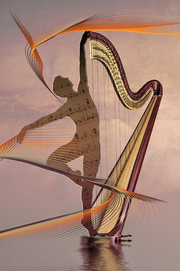 Harp and dance Digital Art by Angel Jesus De la Fuente