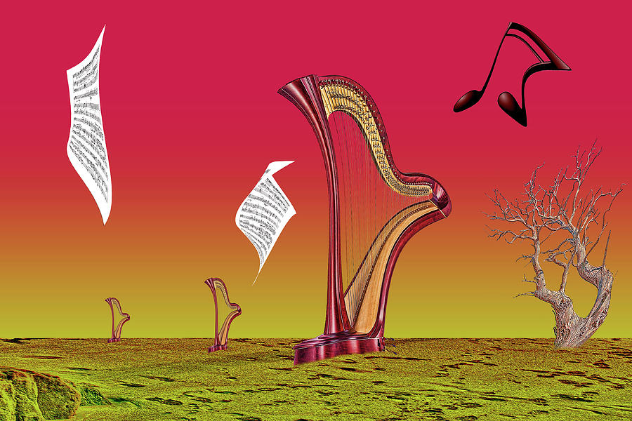Harp field Digital Art by Angel Jesus De la Fuente