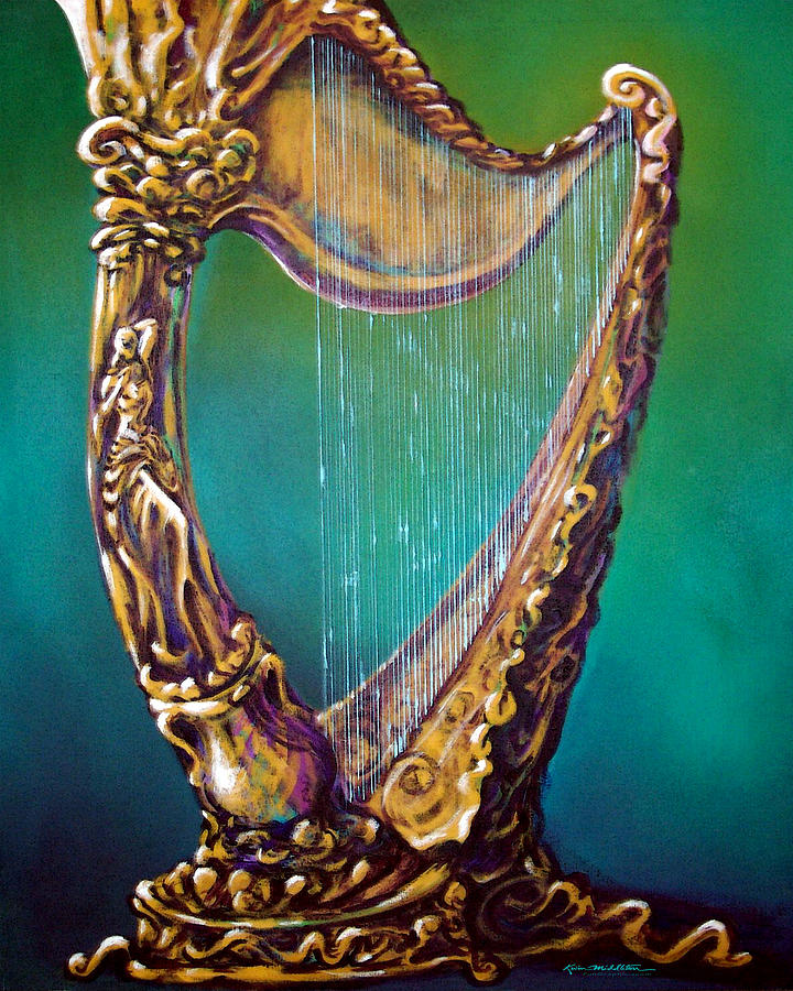 Harp Painting by Kevin Middleton