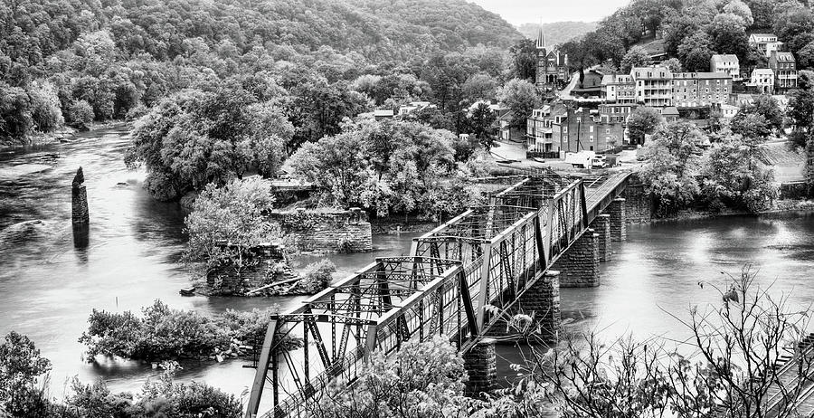 Harpers Ferry Black and White Photograph by JC Findley