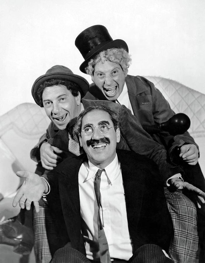 HARPO MARX, THE MARX BROTHERS, CHICO MARX and GROUCHO MARX in A NIGHT AT THE OPERA -1935-. Photograph by Album