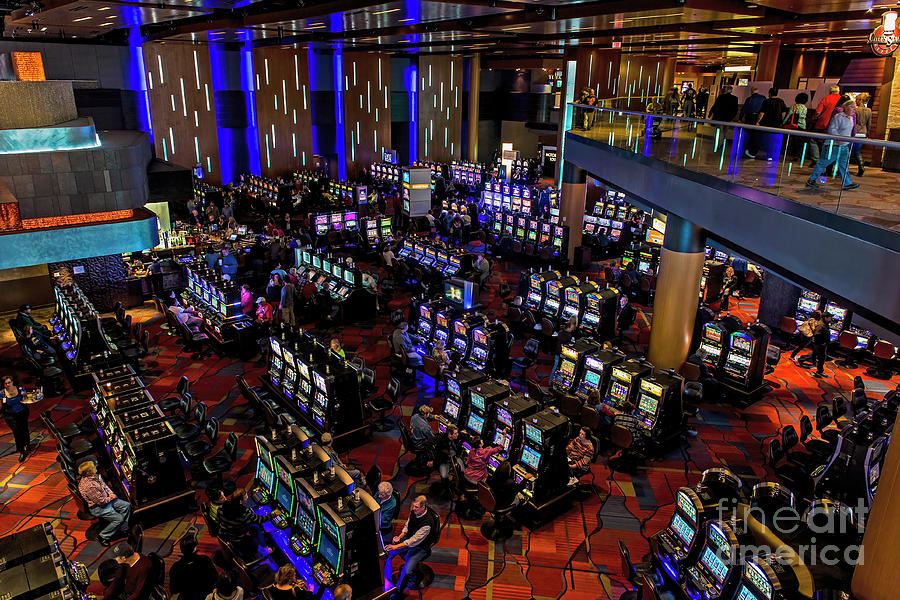 Harrahs Cherokee Casino Resort Slot Machines Photograph by David Oppenheimer
