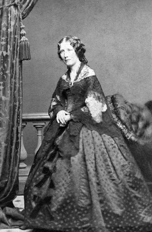 Harriet Beecher Stowe Portrait - Circa 1860 Photograph by War Is Hell Store