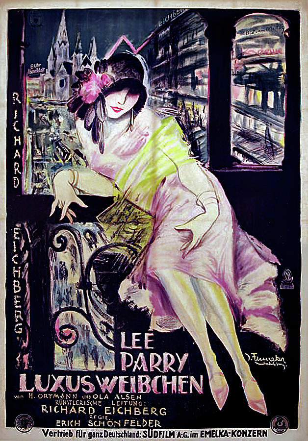 Harriet von Randow, 1925 - art by Josef Fenneker Mixed Media by Movie World Posters