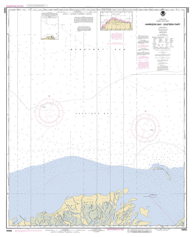 Harrison Bay Eastern Part Alaska, Noaa Chart 16263 Digital Art by ...