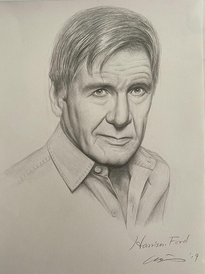 Harrison Ford Portrait Drawing by Frank Xiong | Fine Art America