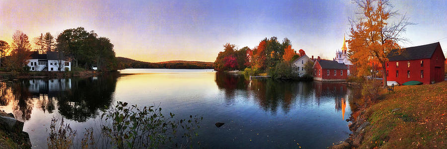 Harrisville, NH Autumn Panoramic Photograph by Joann Vitali
