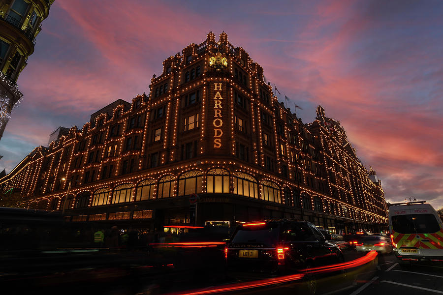 Harrods at sunset Photograph by Andrew Lalchan