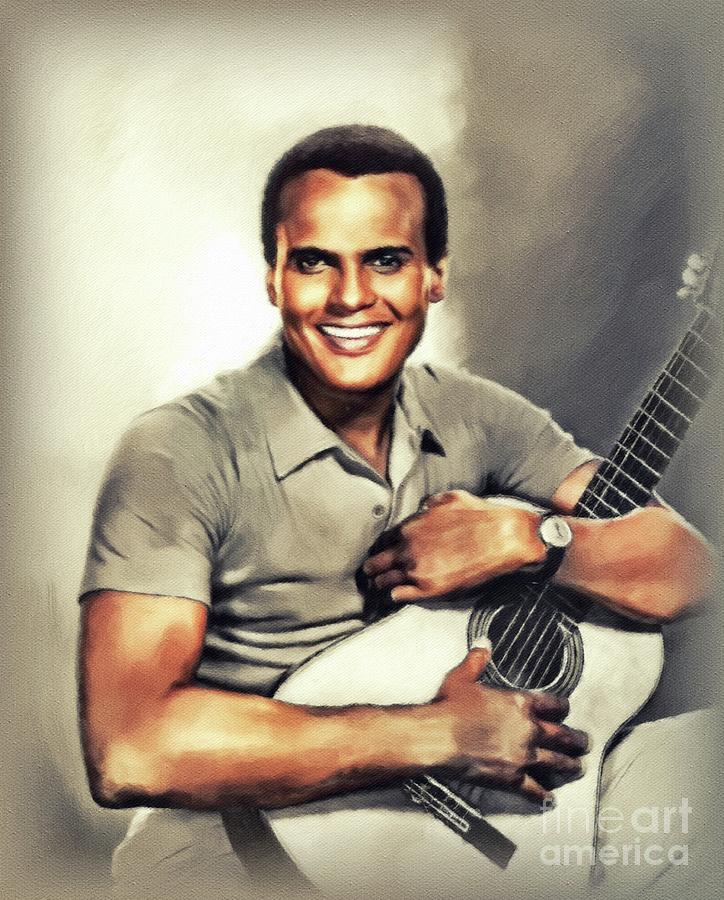 Music Painting - Harry Belafonte, Music Legend by Esoterica Art Agency