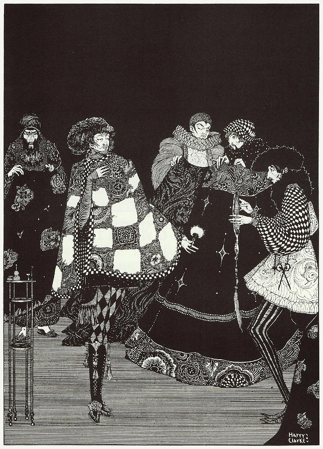 Harry Clarke illustrations for Andersens Fairy Tales 1916 - The Emperors New Clothes Drawing by Harry Clarke