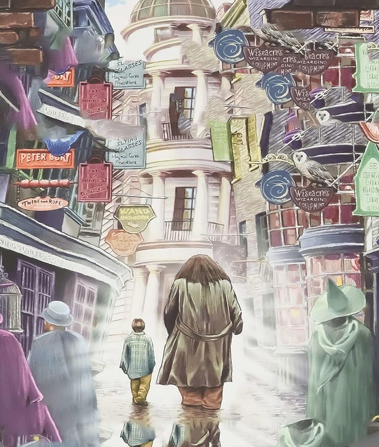 Harry hagrid diagon alley Poster by Joshua Williams