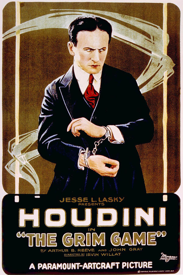 Harry Houdini Magic Magician Escape Artist Poster Movie Painting by Tony Rubino