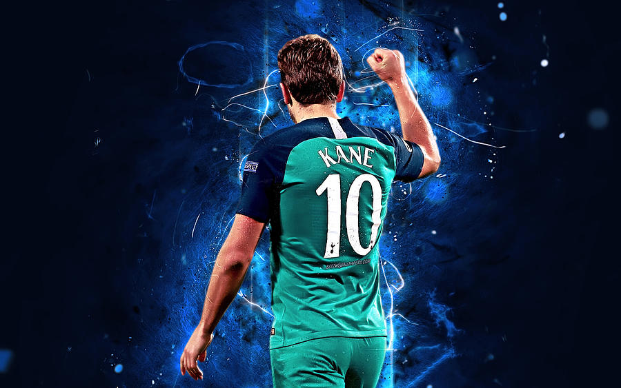 Harry Kane Back View Tottenham Hotspur Fc Striker Englsih Footballers Soccer Kane Premier League Neo Digital Art By Phelp Shawkins