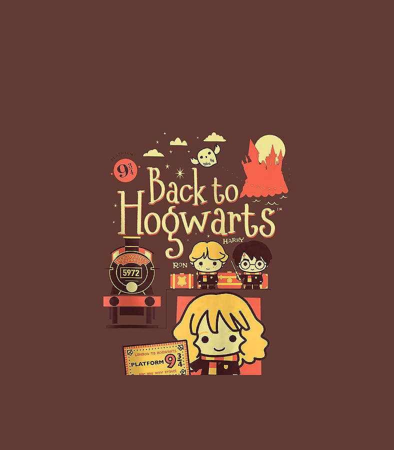 Harry Potter Back to Hogwarts Platform 9 34 Chibis Digital Art by ...