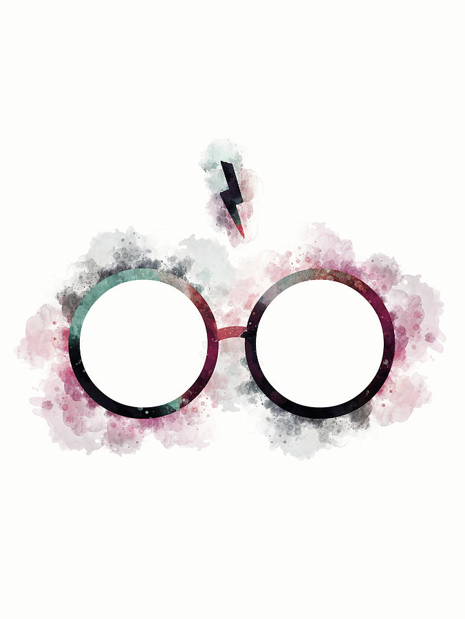 Harry Potter Digital Art - Harry Potter Glasses Watercolor II by Ink Well