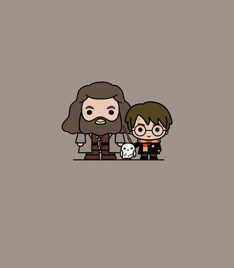 Harry Potter Hagrid Hedwig Chibi Digital Art by JonJoy Flora - Fine Art ...