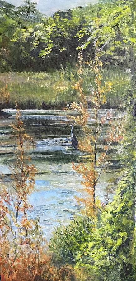 Harry The Heron Painting by Paula Pagliughi